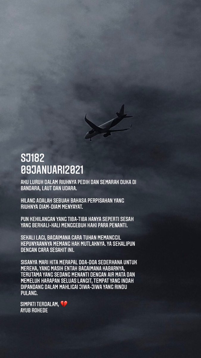 guekipaw's tweet photo. Semoga Keluarga yang di tinggalkan diberikan kekuatan dan ketabahan #SJ182 https://t.co/9PQEjuzI1n