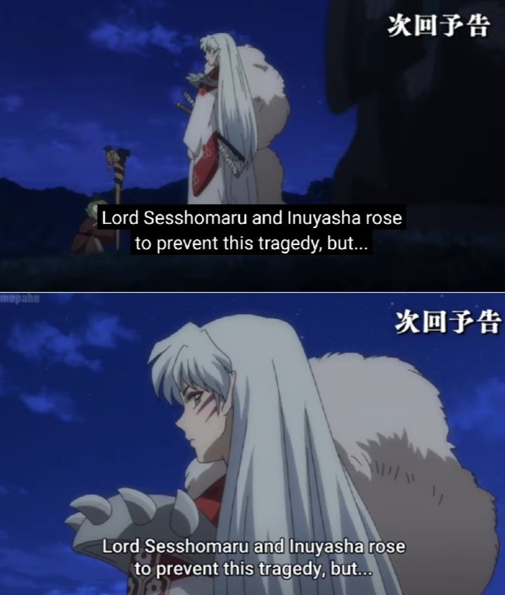 EmmereyAmata's tweet photo. When Yashahime was born. A great cataclysm was approaching. Sesshomaru&amp;Inuyasha rose to prevent it. Sesshomaru awoken Kirinmaru. That explains why he was with Kirinmaru. But Why does it looks like Inuyasha and Kagome was about to fight them?#半妖の夜叉姫  #HanyoNoYashahime https://t.co/Ct4cOpHppO