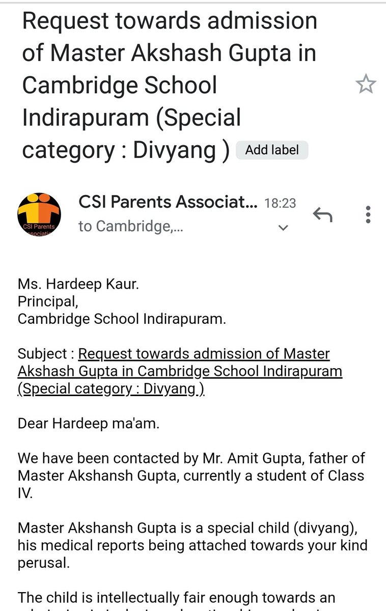 Cambridge School Indirapuram Parents Association tweet media