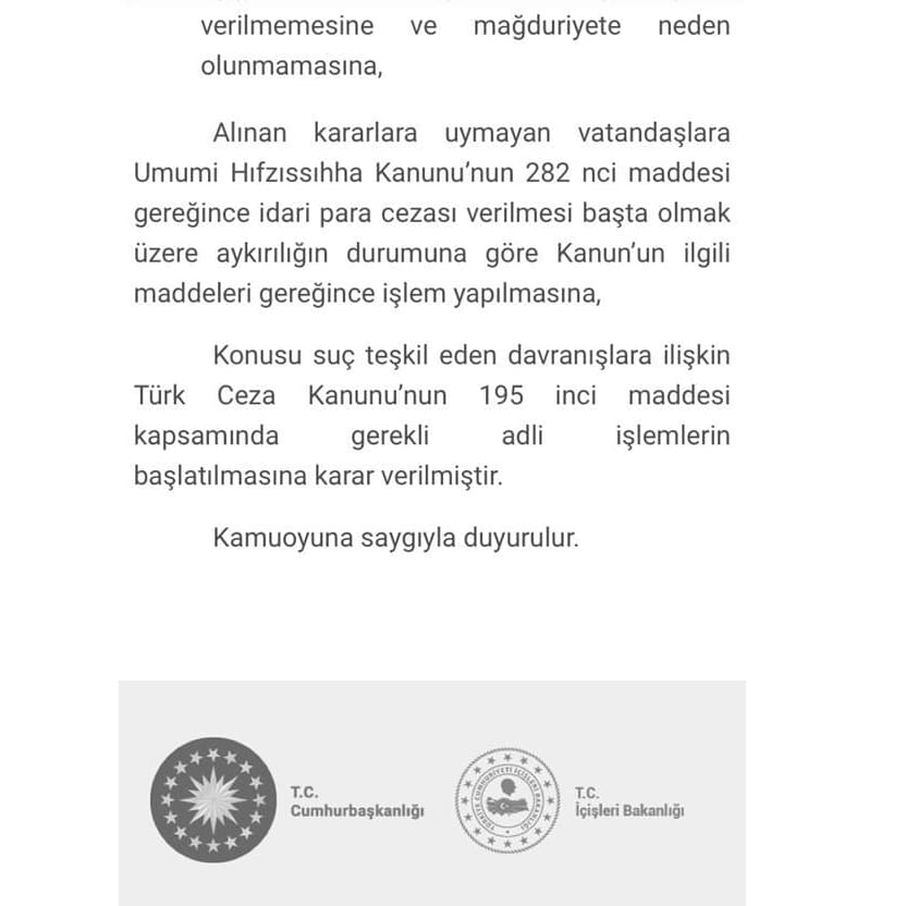 11/01/2021 tarihinden itibaren açılması planlanan Halk Eğitim Kursları'nın , Valilik tarafınca ilimizde salgının yayılmasını önlemek amacıyla söz konusu eğitim faaliyetlerinin durdurulmasına karar verilmiştir.