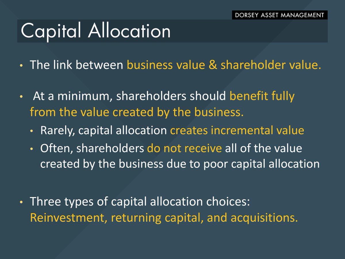 Capital Allocation Management is not a Moat but They can widen moat