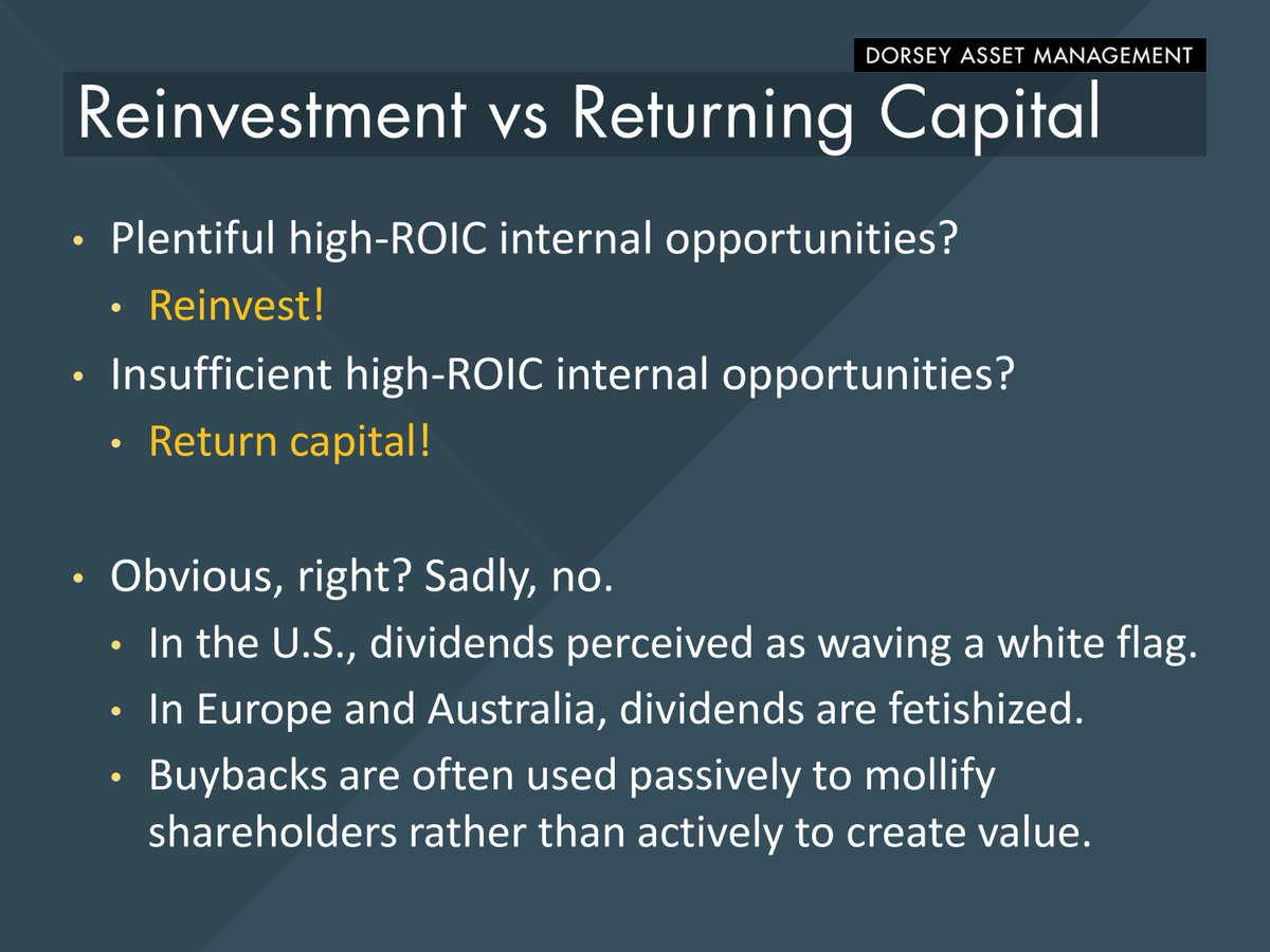 Reinvestment Vs Returning capital