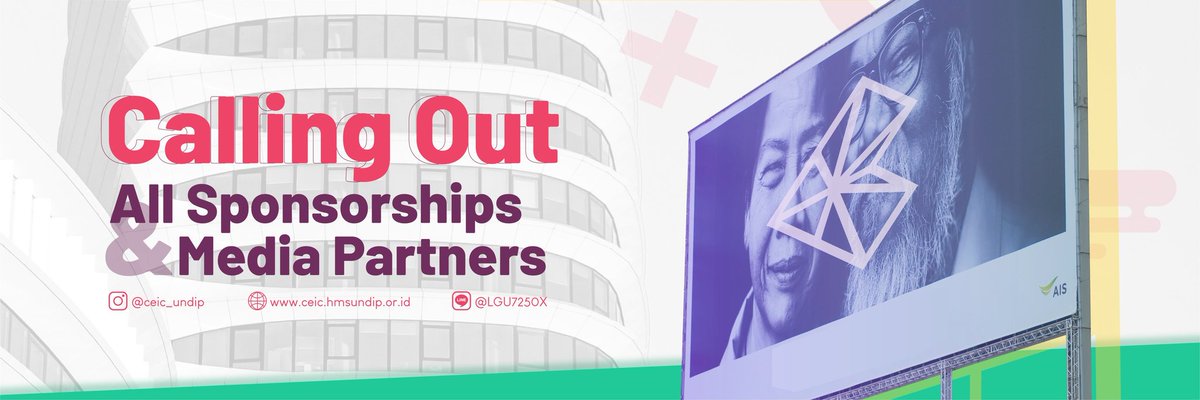 [ OPEN COLLABORATION ] 
#THE9thCEIC membuka kesempatan untuk berbagai pihak yang ingin bekerja sama melalui sponsor dan media partner bersama kami. 

Contact Person : 
SPONSORSHIP.
H.A. Ulya 
WA : 088227302690 

MEDIA PARTNER.
Yosi 
WA : 085799685381
Line : yosiynwa