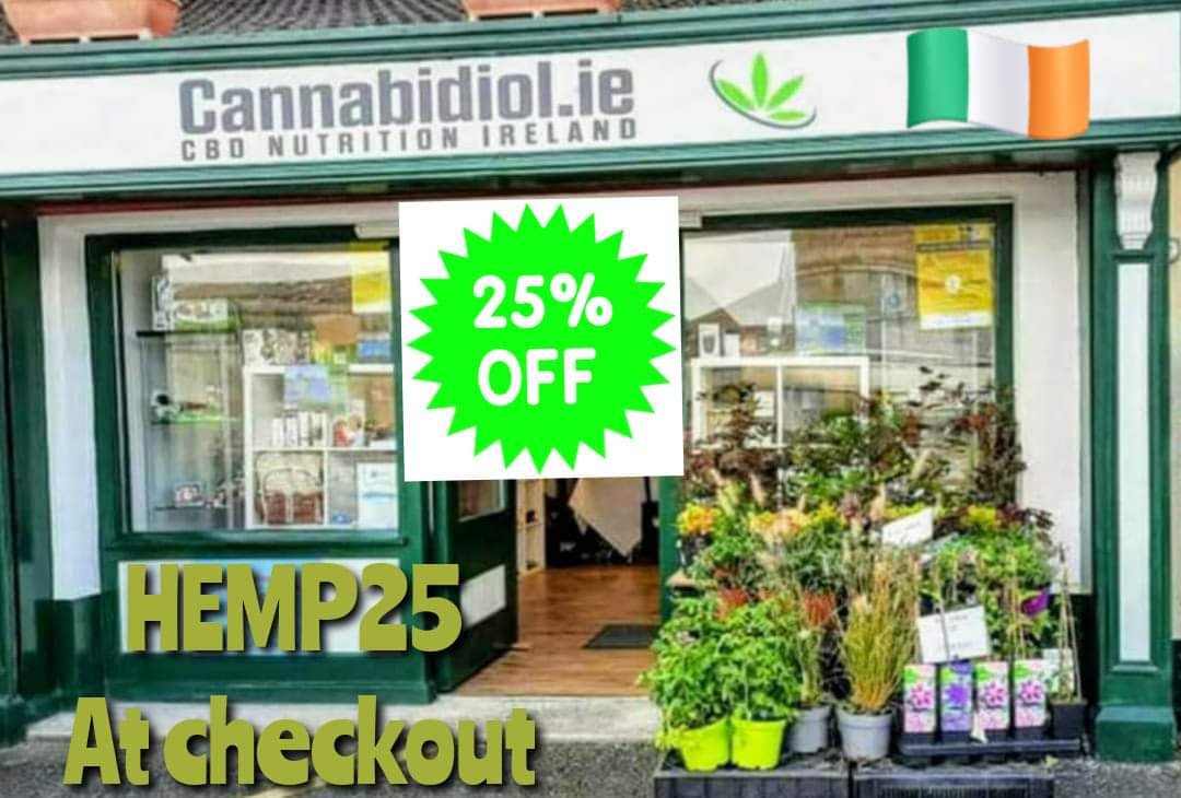 😍 25% OFF Online &amp; In-store 
At 🌿#CBDNutritionIreland 🇮🇪
South Quay #WicklowTown

👉 Enter HEMP25 at checkout
💻 cannabidiol.ie/Shop

💚 Open Wednesday to Saturday 
12pm to 4pm

🚛 FREE Delivery to
#Wicklow #Rathnew #Ashford

☎️ 0404 71023 
🖥️ cannabidiol.ie 🌿