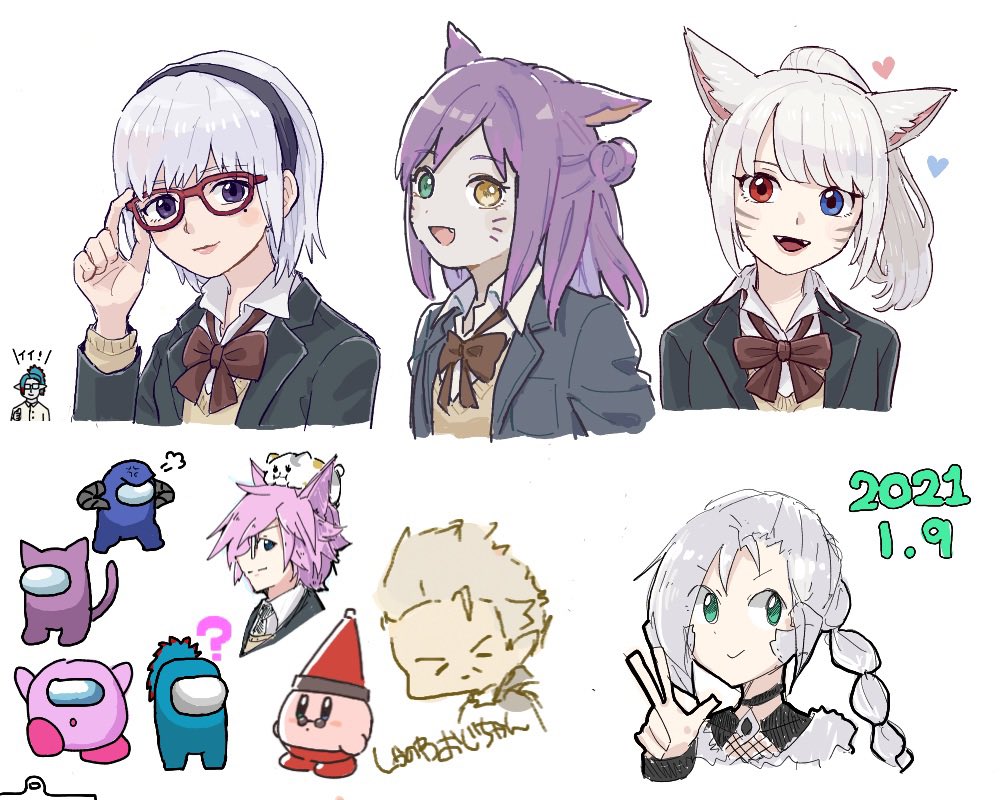 ゲリラ絵茶した〜!!!よしはるさんにうちのメブッテ描いて頂きました…?超かわいい!!
めぶいたは左上の樹来さんと右上のよしはるさんのヒカセンを描かせていただきました?? 