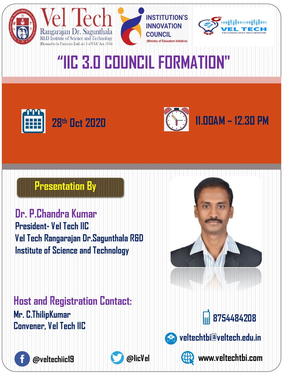 IicVel's tweet photo. #Vel_Tech_IIC form the 3.0 council members on 28.10.2020 with the objective of IIC 3.0 version. https://t.co/nKtZ4PvgOe