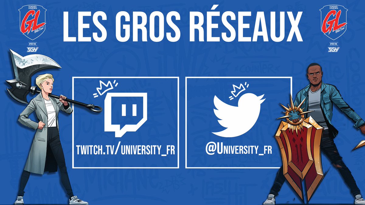 University_FR's tweet photo. ⚠️ #LaGrosseLigue ouvre ses propres réseaux ⚠️

Twitter : @university_fr (c'est nous 👀)

Twitch : https://t.co/nl0pGWfzZy

Faites gonfler les follows 🔥👊 https://t.co/nI9Ou4YCrH