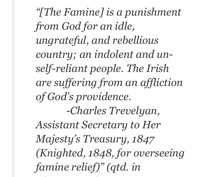 Heres a direct quote from the person who’s job it was to provide famine relief. End of discussion. Fuck off. It is not “Brit Bashing” to point out this piece of history.