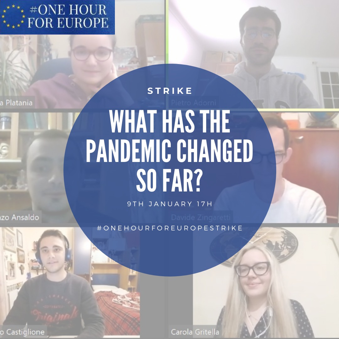 Take One Hour, to talk about Europe, with us. Today at 5 we will discuss implications of the pandemic on our lives.