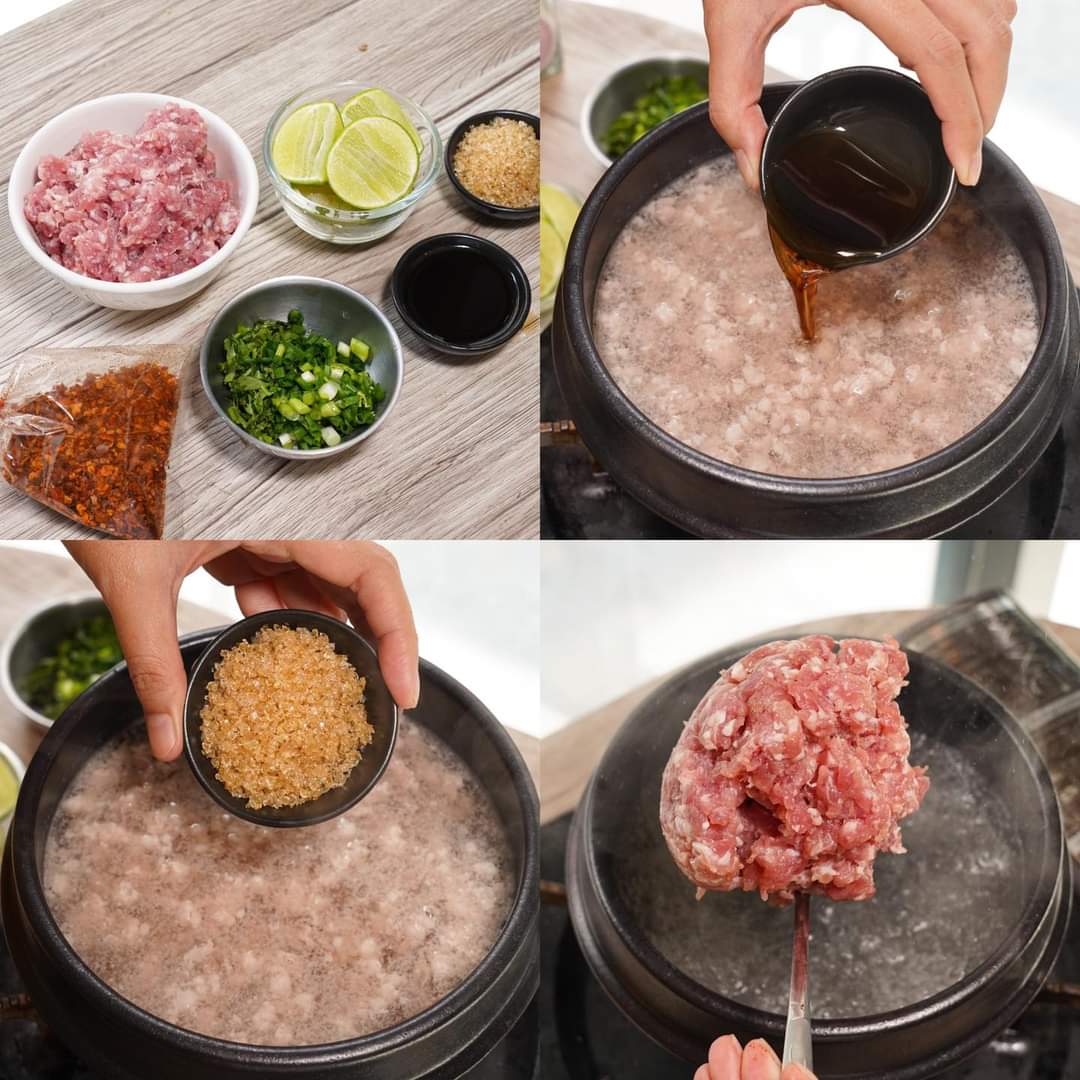 BPanthawit's tweet photo. หมูสับต้มแซ่บ ทำง่ายมาก ต้มน้��ให้เดือด ปรุงรสด้วย พริกป่น2ช้อน มะนาว2ลูก น้ำปลา 3ช้อน น้ำตาลเล็กน้อย ใส่ผักโรยจบ อร่อยมาก 
#cookclick #อร่อยไปแดก  #ต้มแซ่บหมูสับ #หมูสับต้มแซ่บ https://t.co/D0HnkzQr8U