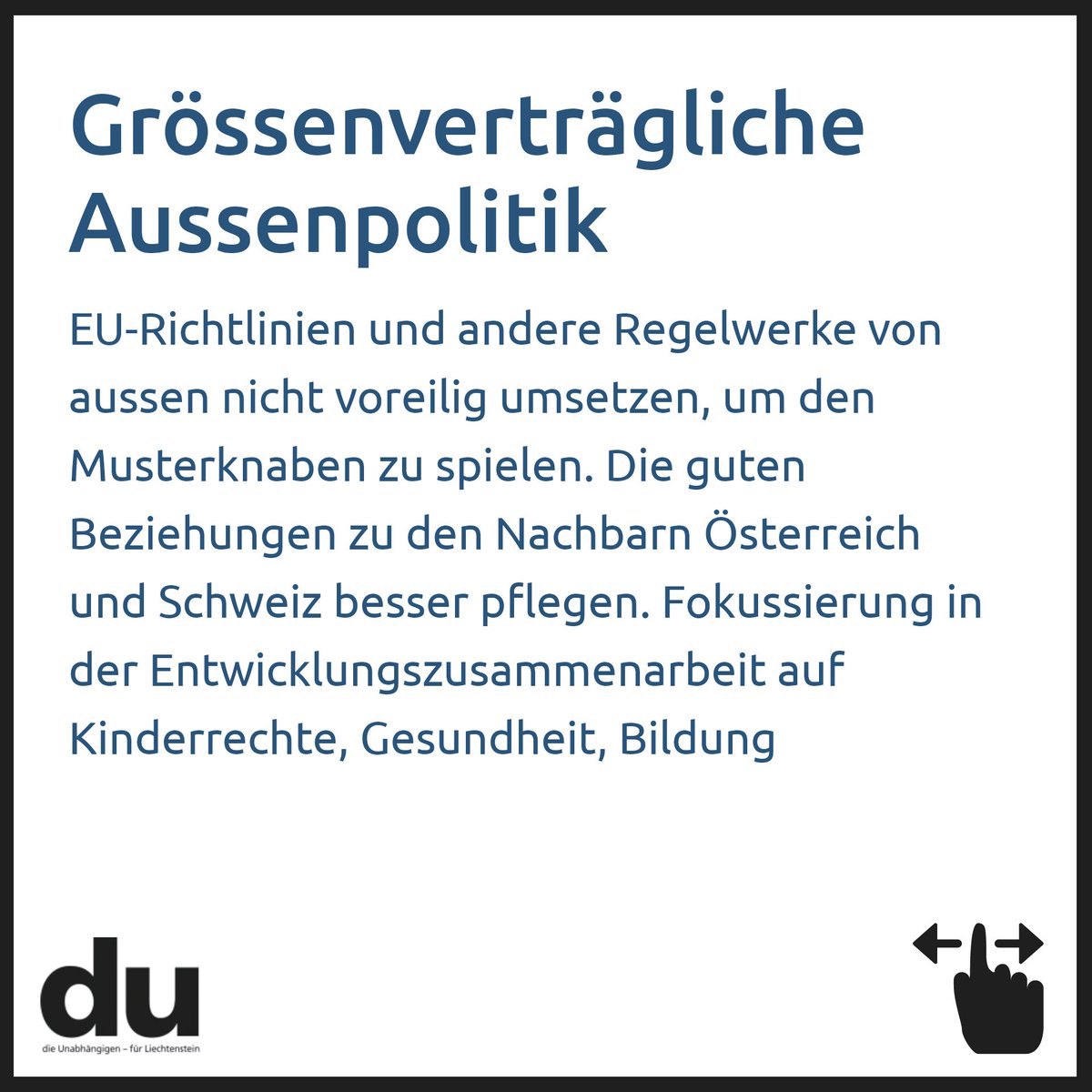 easyvote_li's tweet photo. An dieser Stelle möchten wir euch die erste Partei in unserer Reihe vorstellen: #DieUnabhängigen 🇱🇮

Ihre Ziele für die kommende Legislaturperiode: 👉#GrössenverträglicheAussenpolitik &amp; #Nachhaltigkeit https://t.co/pGEJYOaU5U