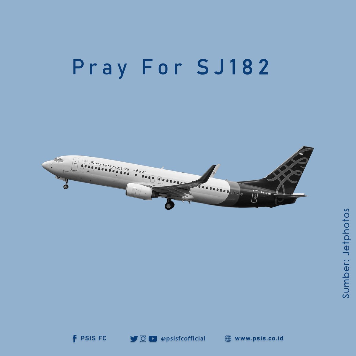 chen_indonesia's tweet photo. Teman-teman minta waktu sebentar, kita berdoa untuk keselamatan Penumpang di pesawat Sriwijaya Air dan crew.
Serta semoga keluarga diberikan ketabahan dan Tim rescue diberikan kekuatan dan dimudahkan dalam pencarian pesawat.

Mari berharap yang terbaik 🙏

#SJ182 @SriwijayaAir https://t.co/1eBR9yPw1k