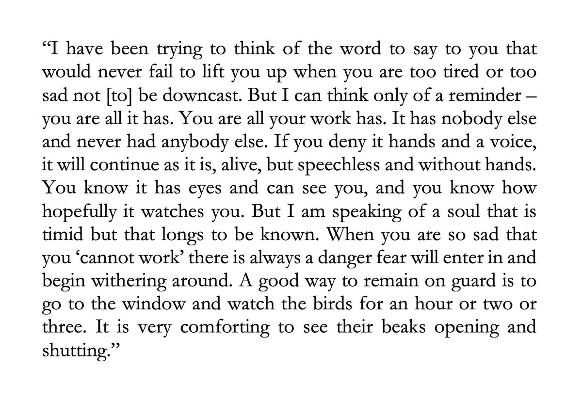 A quote from Marve Brennan to her fried Tillie Olsen about not giving up writing - to accompany my last post about birdwatching. #amwriting #birdwatching #writingadvice