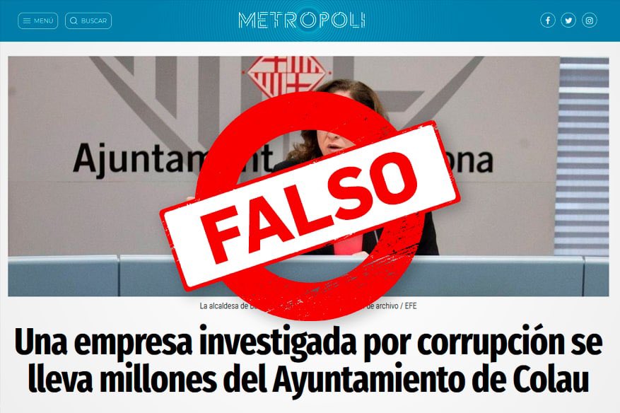 Metropoli Abierta pubicó una noticia en la que se acusaba al Ayuntamiento de Barcelona de comportamientos irregulares en la contractación. 

Hoy publican una rectificación. 

Recordémoslo al leer sus titulares. 
Las FAKE NEWS no son periodismo.
metropoliabierta.com/actual/rectifi…