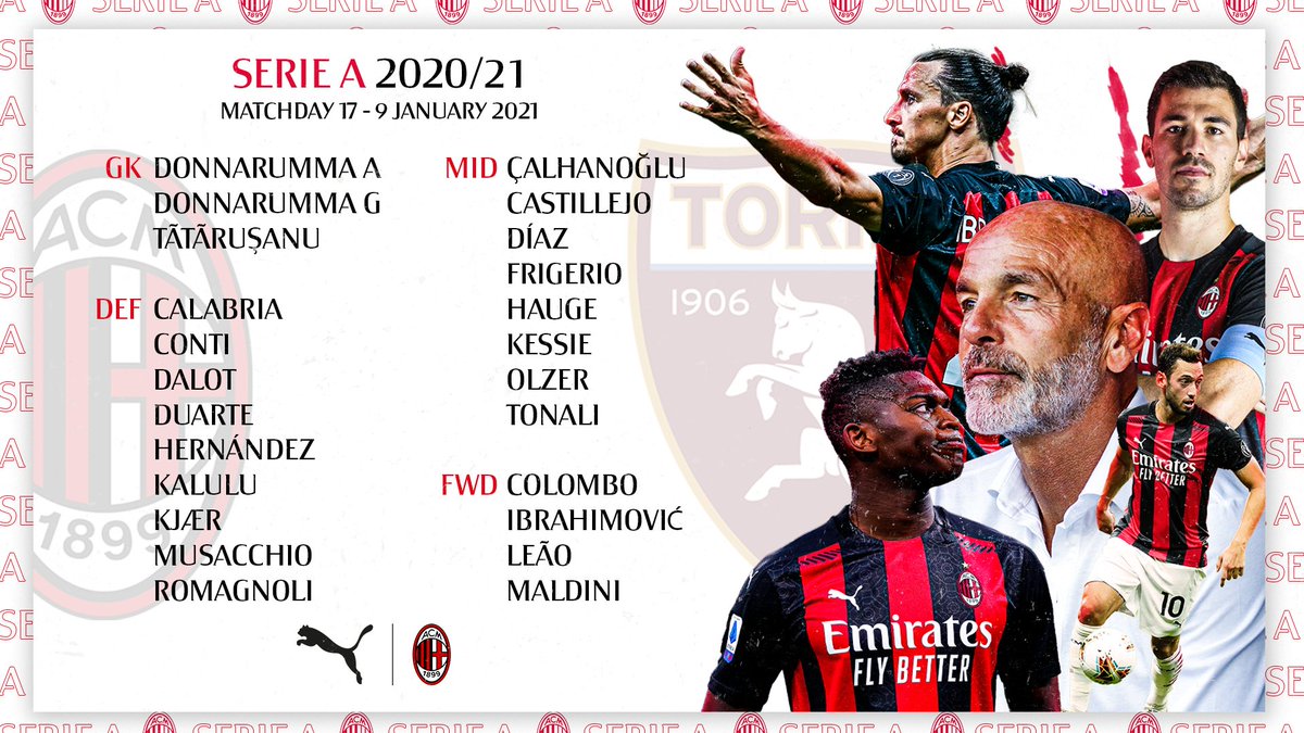 #MilanTorino: #IZBACK 🔴⚫
#SempreMilan  

<a href="/pumafootball/">PUMA Football</a>