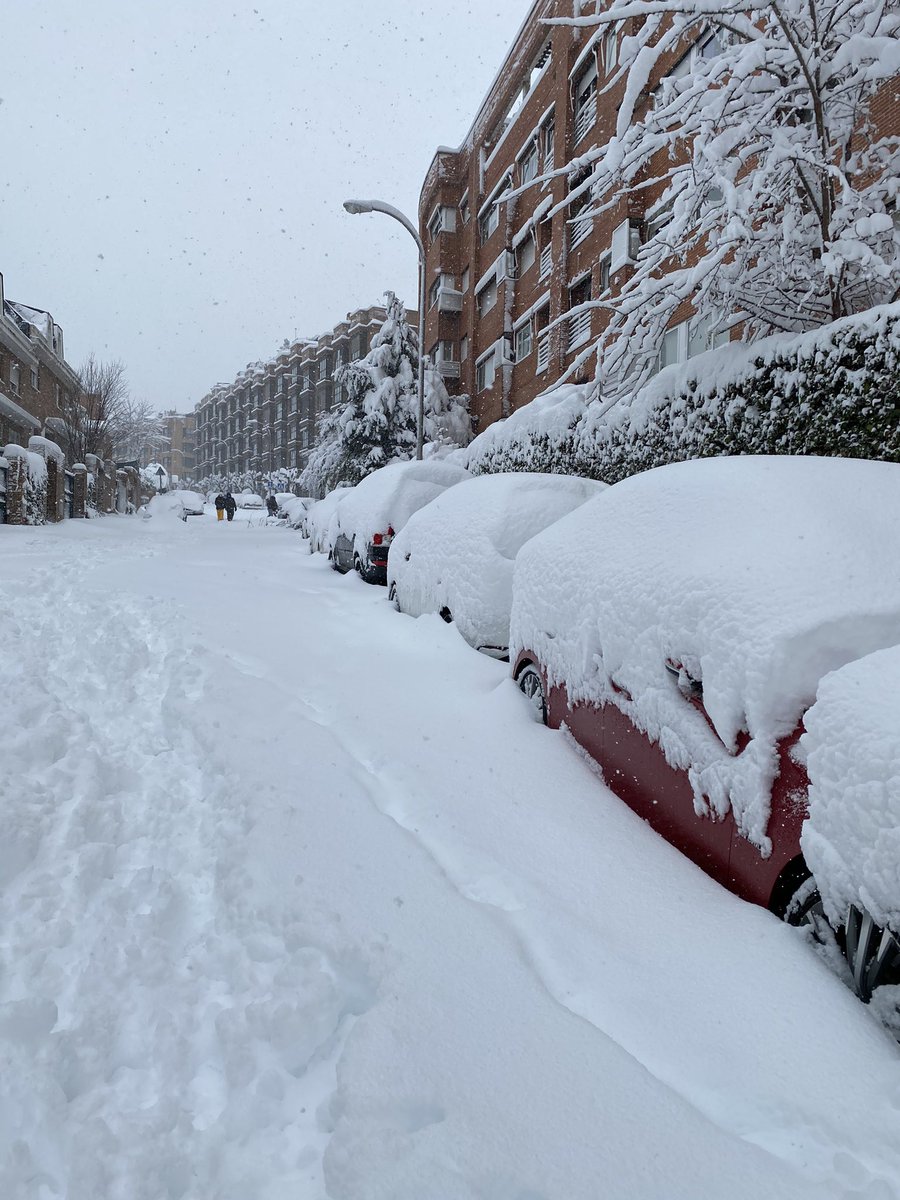 ecampetella's tweet photo. Sigue nevando en #Madrid pasado el mediodía. En mi barrio hay sectores con más de 40 cm. #condedeorgaz #Hortaleza https://t.co/7Jb8Hu7DPr