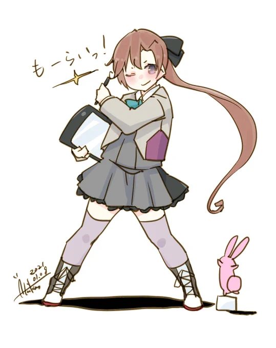 『その構図いただきマン参上!』
#艦これ版深夜の真剣お絵描き60分一本勝負
#艦これ版真剣お絵描き60分一本勝負_20210109
#艦これ #秋雲 