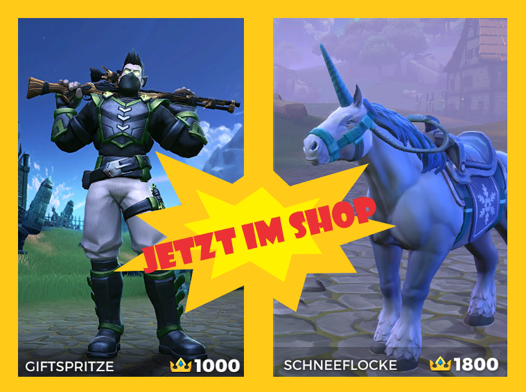 RealmRoyaleCG's tweet photo. Nah, schon lange nichts gehört! Heute eine kleine Neuigkeit:

Im Shop sind jetzt die Skins "Giftspritze" und "Schneeflocke" erhältlich!

#RealmRoyale #RRCG #Steam #PS4 #PS5 #XBOX #Switch #Twitch #YouTube #RoCo https://t.co/fWOiys79Q9