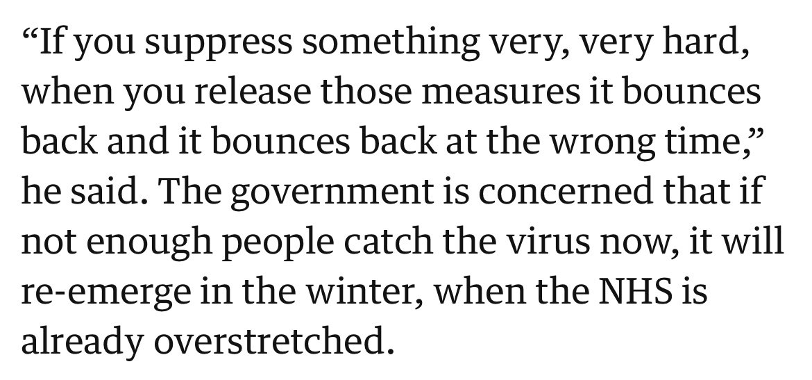 JuliaHB1's tweet photo. Sir Patrick Vallance also said this in the same interview on 13 March 2020... https://t.co/XcSo8VCO7z https://t.co/wIEbvEigai