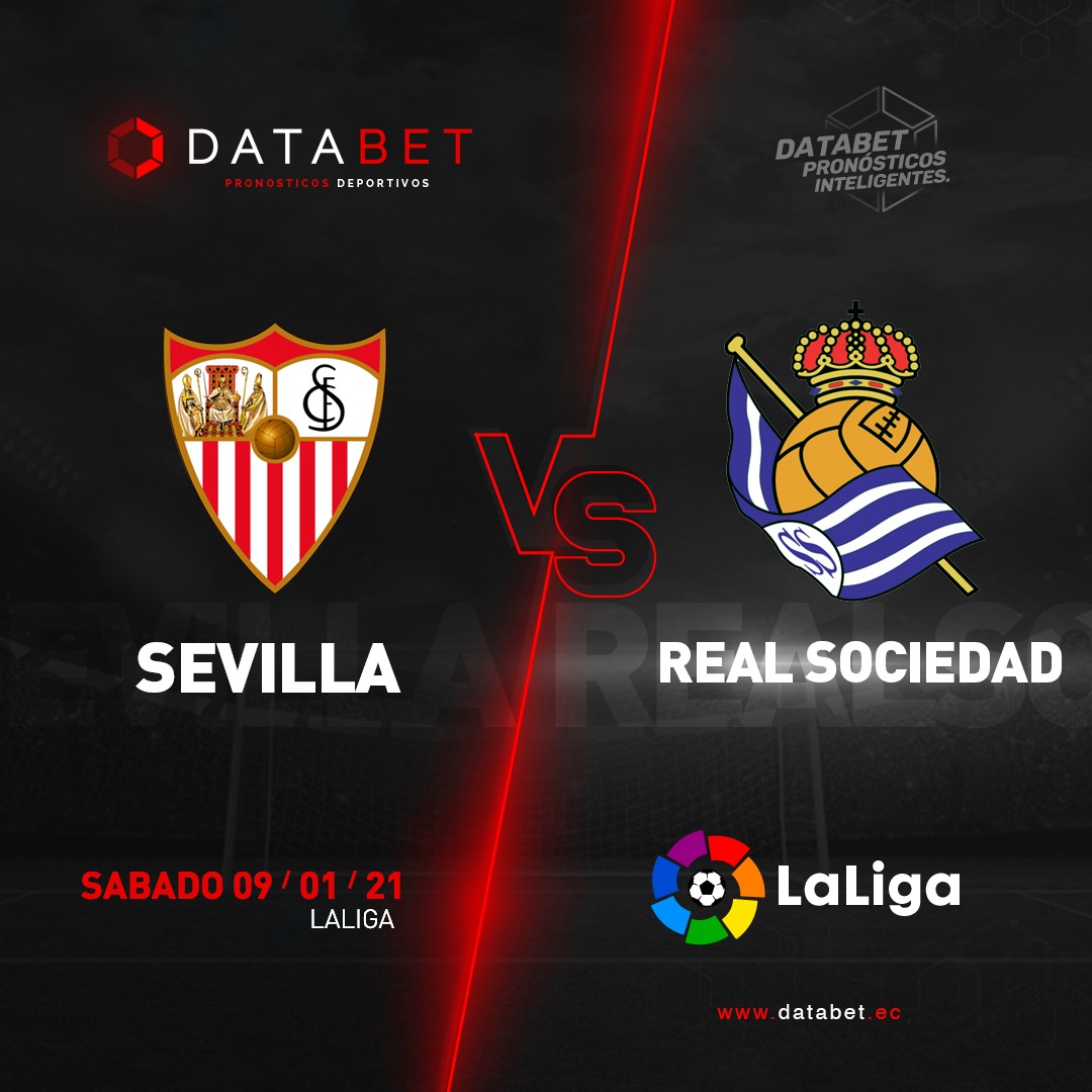 DatabetOficial's tweet photo. Sevilla FC y Real Sociedad se enfrentan hoy sábado 9 de enero en el Ramón Sánchez Pizjuán de Sevilla, por la jornada 18 de LaLiga,
¿Cual es tu pronóstico para este encuentro?
#databet #LaLiga https://t.co/M5YbQRaBnH