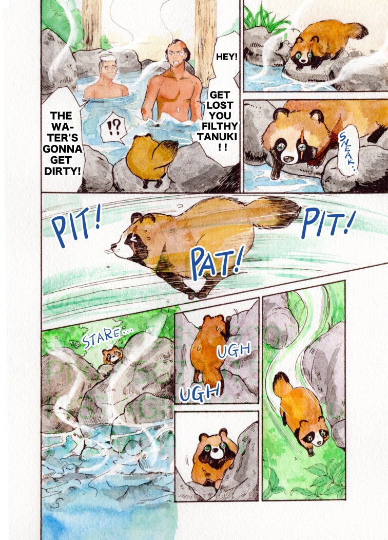 The comic that I drew to kill time during my stay at home!
【GOD OF ONSEN #1】 English translation 1/11
日本語版は固定ツイートから読めます
#freecomic #webcomic #webcomics #comic #manga
#RaccoonDog  #fox  #漫画 #Watercolor 