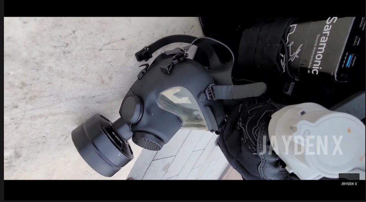 Trump's animals came well prepared. Including gas masks.  @FBI