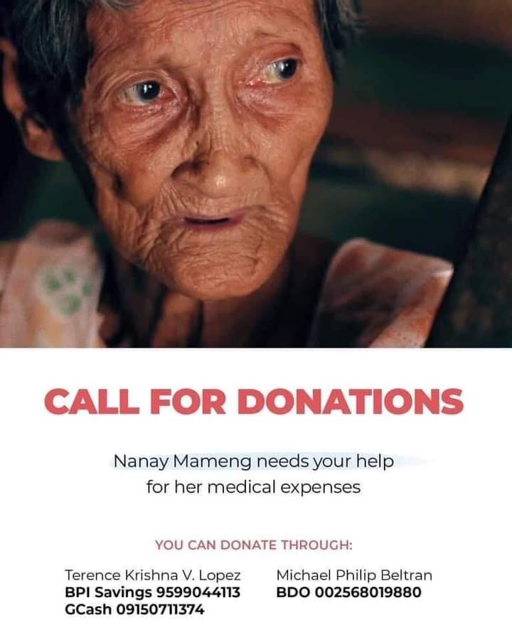 Tulungan po natin ang dating chairperson ng Kadamay na si Carmen 'Nanay Mameng' Deunida na kasalukuyang nasa ospital dahil sa pulmonya