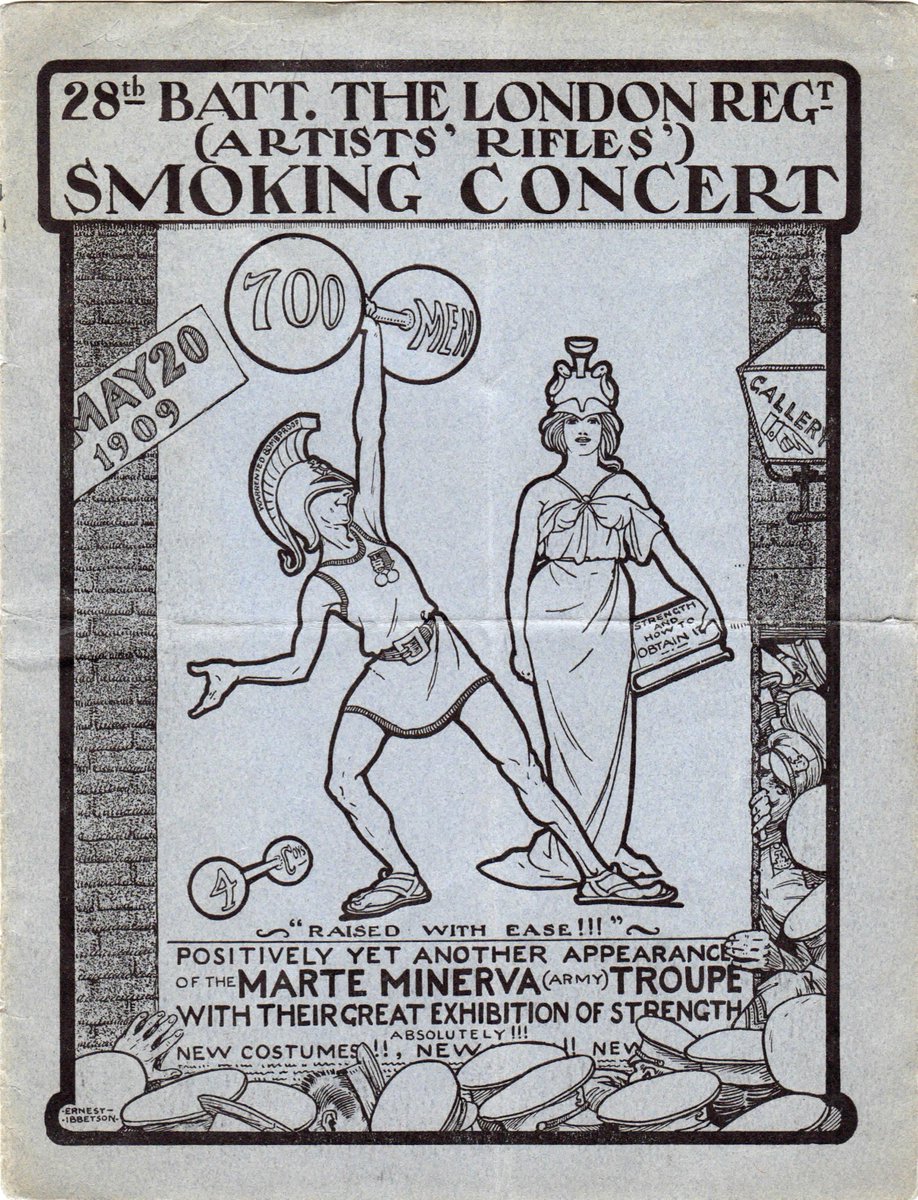 artistsrifles's tweet photo. Ambitious musical productions were a great feature in the regimental life of the Artists Rifles. Each year they produced a Christmas show written and staged by members of the unit with a cast of over forty members. Regarded by many as the best entertainments in the T.A. https://t.co/IVrSFuteHI