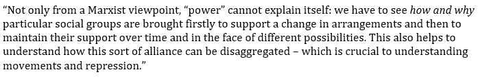 If we are serious about opposing these projects, we need to drop the clever-clever accounts of Structure that amount to dressing up one specific experiment as if it was always going to be this way–and look at the agency of those involved, and the weaknesses of the experiment: /6