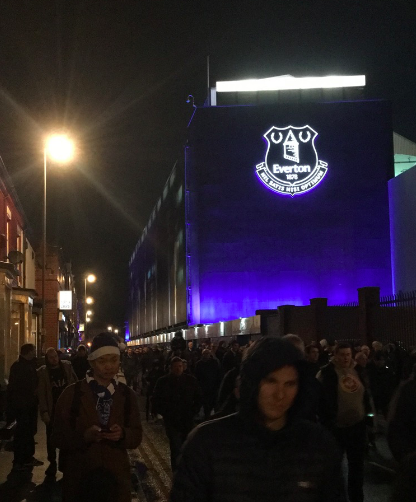 It's true when people say the best English football atmosphere is on Merseyside, but contrary to popular belief it resides on the blue half of Stanley Park. Z Cars, a raging Gwladys Street and a proper old stadium that still has wooden seats in the away end. Avoid the scouse pie