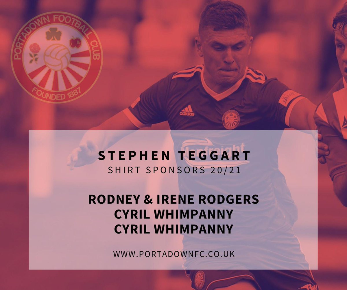 Many thanks to Rodney &amp; Irene Rodgers &amp; <a href="/cyril_whimpanny/">cyril whimpanny</a> for sponsoring <a href="/TeggartStephen/">Stephen Teggart</a> shirts for the 2020/21 campaign