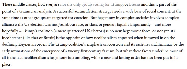 In 2016 we underlined that Trump's coalition was "no new hegemonic force, or not yet": /14