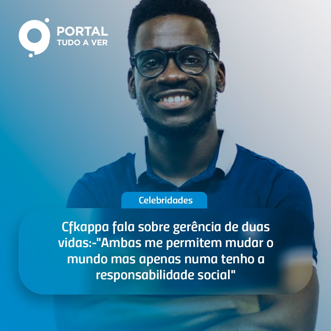 portaltudoaver's tweet photo. O músico e também empresário angolano, @cfkappa que recentemente assinou um contrato com o clube português, Benfica, falou sobre a gerência de duas vidas, sendo uma artística e outra empresarial.
Saiba mais em: https://t.co/iWzcY1Wx37
#angola #Africa #rapper #ptav https://t.co/5HPOCiK32K