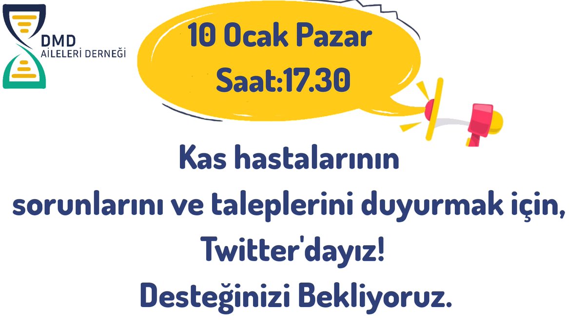 Kas hastalarının 
sorunlarını ve taleplerini duyurmak için, 
Twitter'dayız!
 Desteğinizi Bekliyoruz.