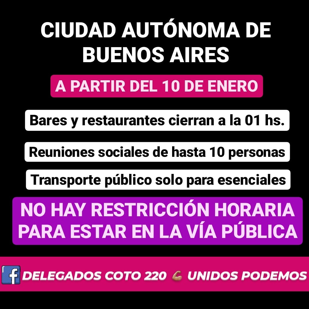 NUEVAS MEDIDAS PREVENTIVAS🚫
a raíz de la creciente de casos en el país luego de las celebraciones de las fiestas el gobierno nacional junto a todos los gobernadores van a implementar distintas medidas para bajar la curva. #SomosComercio #GranateMorada #GracielaLucero