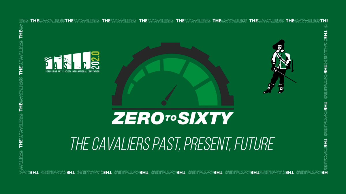 TheCavaliers's tweet image. Tonight at 19:48pm (7:48pm) CST will be the release! See in full the percussion section&apos;s presentation for #PASIC2020 - Zero to Sixty: The Cavaliers Past, Present, Future - available our YouTube channel. #cavs2020 #ZeroToSixty #cavsPerc