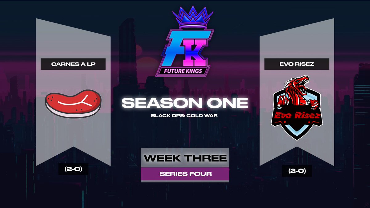 FutureKingsGG's tweet photo. Check out #FutureKings👑 Week Three match-ups!

Carnes a La Plancha and Evo Risez battle for first place at 8:00 EST.

The stream kicks off tomorrow at 5:00! https://t.co/fOpQYxnjlo