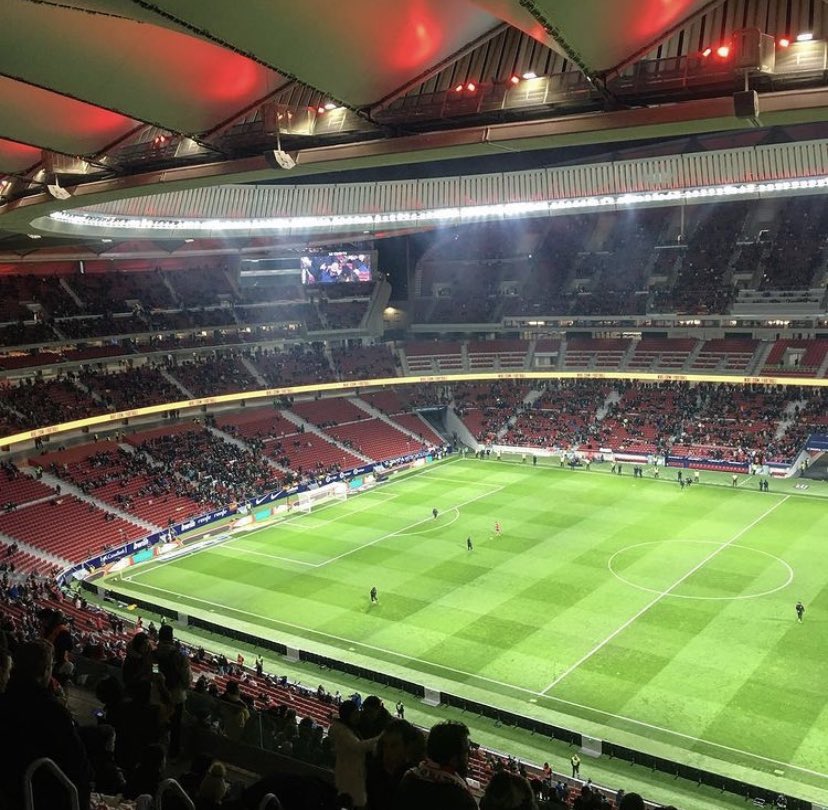 The Wanda Metropolitano, taken at the Champions League final, which Tottenham Hotspur were in (The last photo is actually taken the same season but from the Copa del Rey where Atleti beat Lleida 3-0, as you do)