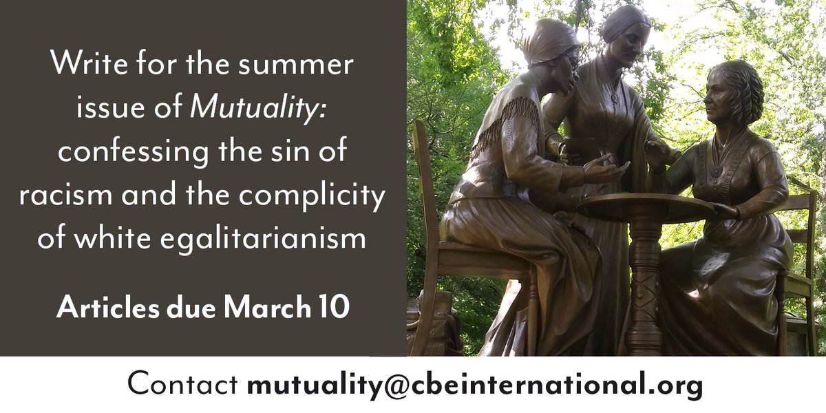 Calling all writers! In Mutuality this summer, we want to lament racism in the history of the women’s movement, repent, and find common ground where all women can pave a path forward to justice or reconciliation. Learn more here:  ow.ly/5xuI30rrzLt