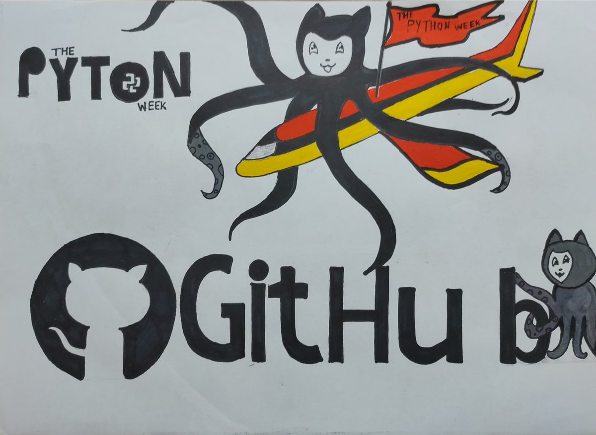 ManavUdaykumar's tweet photo. Hey ,
Here, we have two Octocats first one is arranging that b of GitHub at there proper place 😅 and the second one is ready for python week, she is coming for attending that python week closing ceremony 😅🤩🎊🎉 🐱
#thepythonweek
#myoctocat
@GitHubEducation
@Mehdevclub https://t.co/wRYCZkOx4E