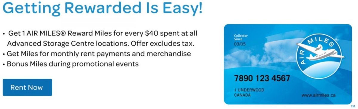 StorageAdvanced's tweet image. #advancedstoragecentres #selfstorage #localstorage #Airmiles #MilesBringYouCloser