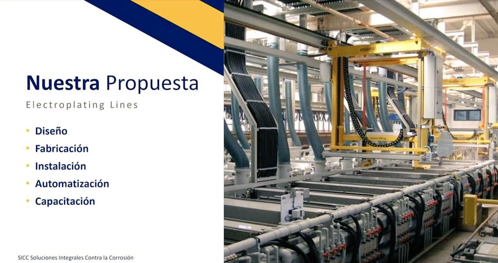BenitoSiccmex's tweet photo. Ingeniería inversa, diseño, fabricación e instalación de líneas de electrodeposicion.
Totalmente automatizada
Semi automatizada.
#galvanizado #niquel #cromado #anodizado #zinc #procesoselectroliticos #lineasdeelectrodeposicion
#electroplatinglines #surfacefinishing https://t.co/Pyb3JRv2jK