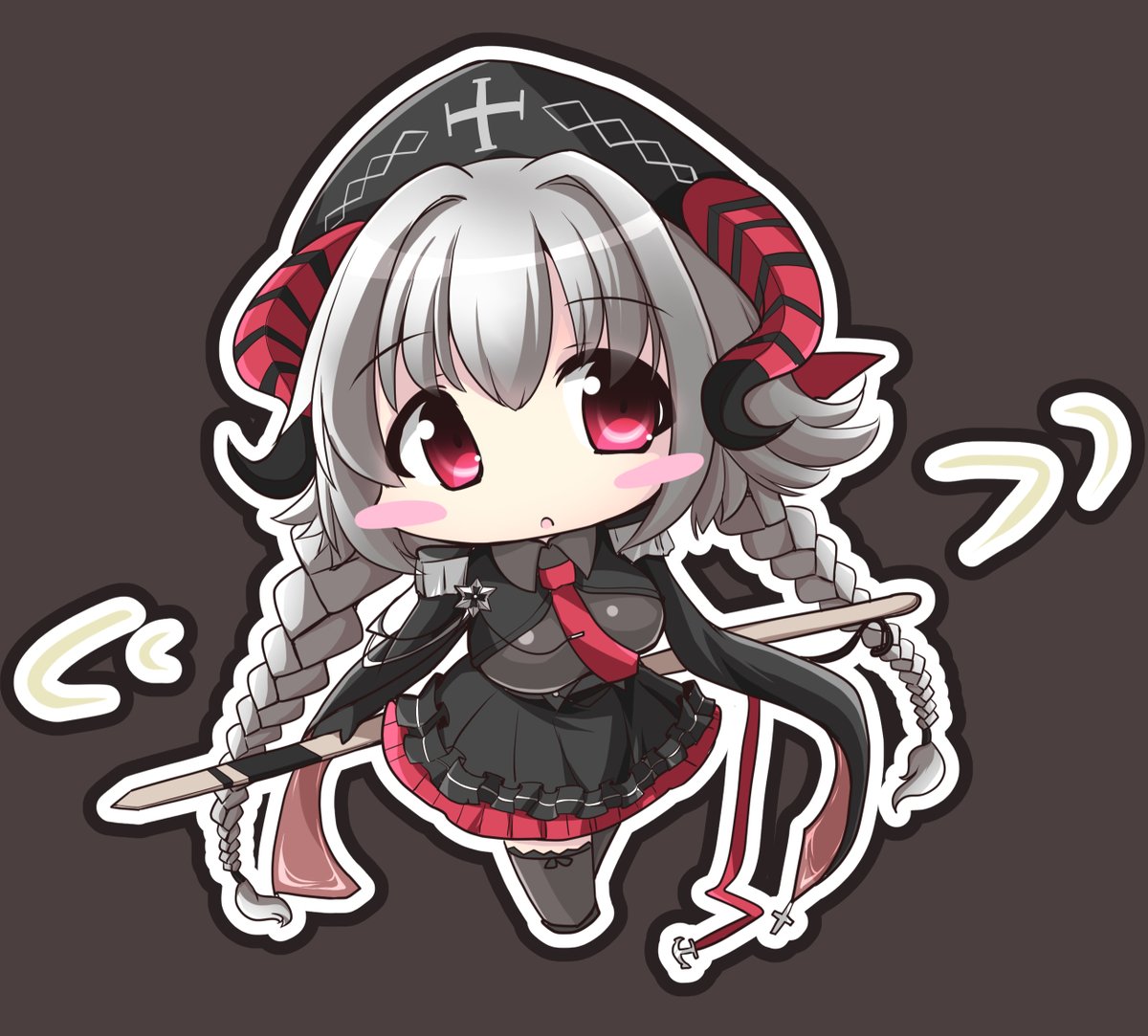 「ニュルンベルクさん 妄想ガールかわいい ヘンなことしないでくださぃ! #アズレン」|Geo＠FANBOXはじめましたのイラスト