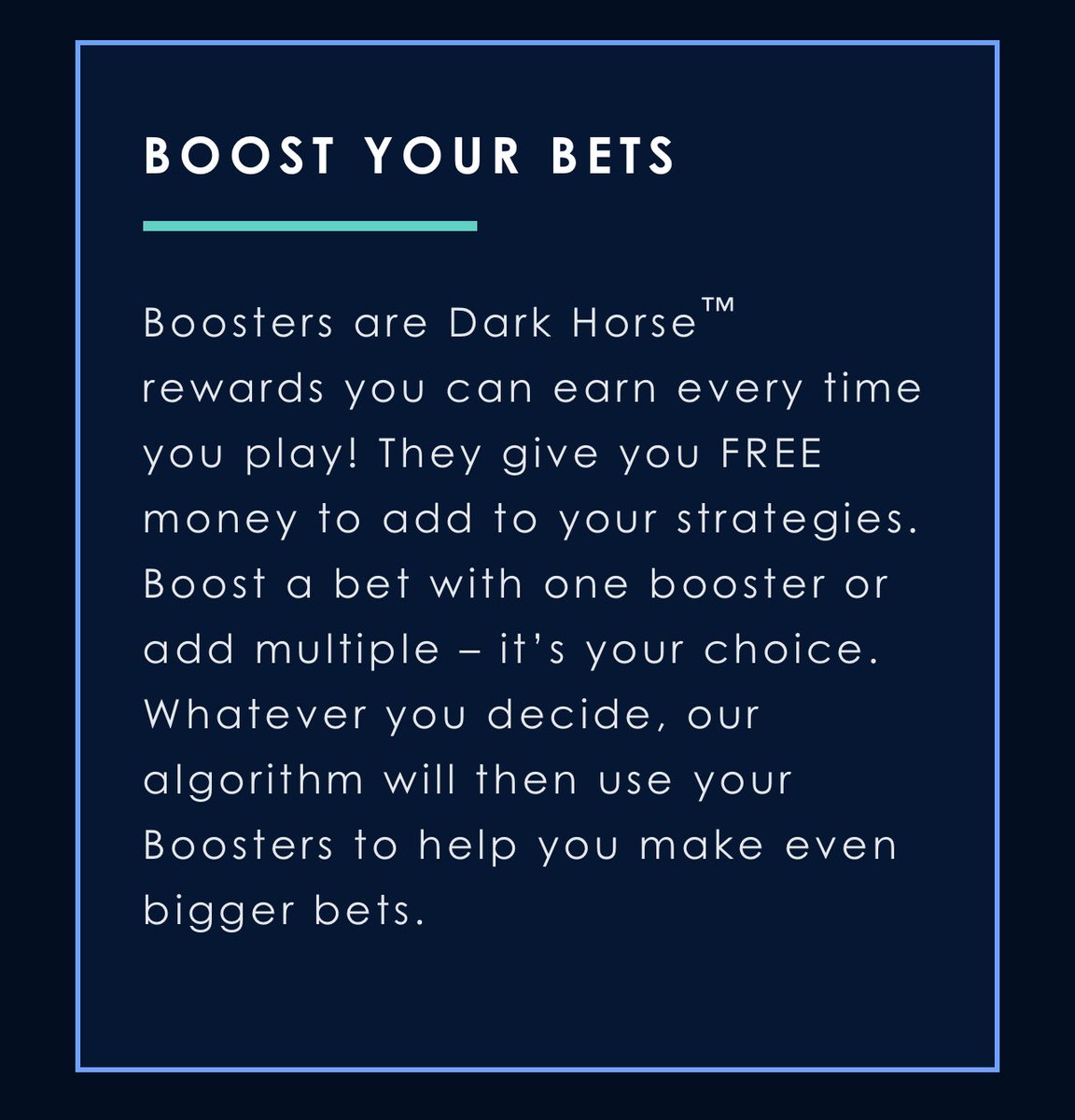 We could all use a little #boost these days💰

PlayDarkHorse.com 🏇📱