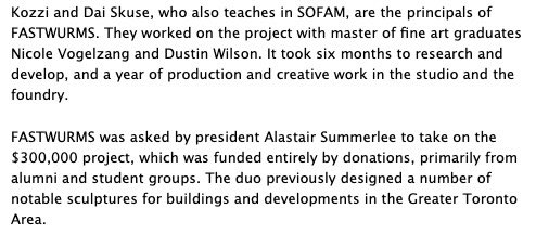 So I thought, okay, both of these statues are based on this illustration!But not quite. See, there’s tons of articles about the Gryphon at Guelph, because it’s a school centerpiece. But every one only hailed the design work by FASTWURMS, and no source mentioned John Tenniel.