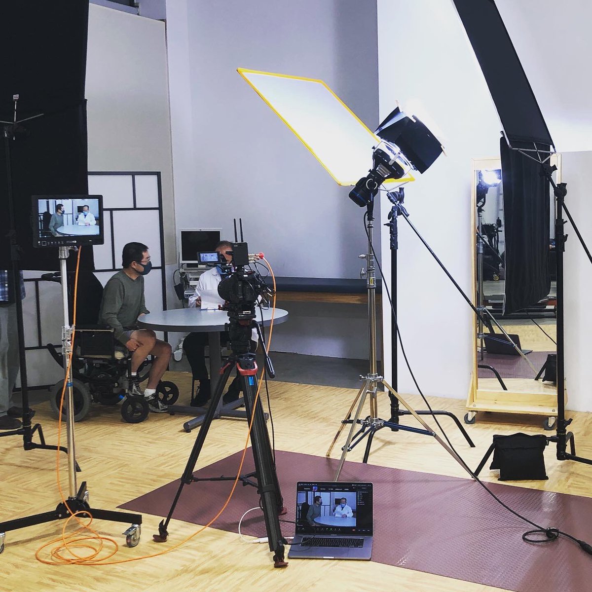 RehabMetrics's tweet photo. Aaaand...action! Overnight work as technical/content advisors for outcome measure training videos for a Guillain Barre Syndrome clinical trial. https://t.co/NhS4VBz3gZ