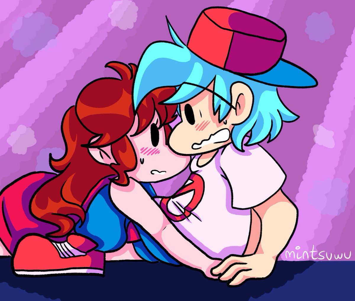 mintsuwuart's tweet photo. I had a really weird dream a few days ago and all that I remember is these two being in a pose that looked more or less like this- (Context: Girlfriend stumbled)
#fridaynightfunkin #fridaynightfunkinfanart #fanart
#shipping #digitalart #artistsontwitter #rythymgames #newgrounds https://t.co/ZYvRw7dIta