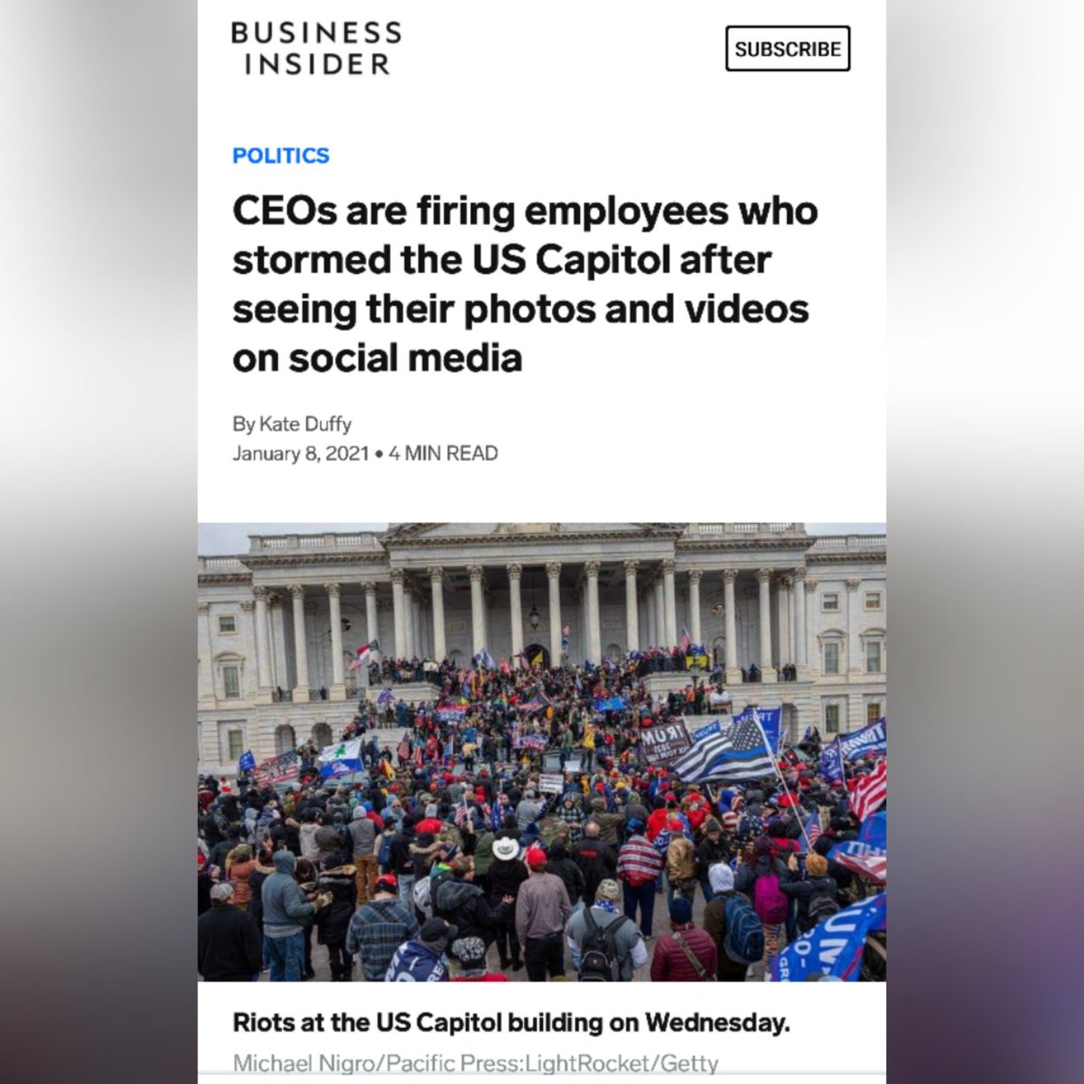 csr_foundation's tweet photo. A number of CEOs call for Trump's removal and fire rioters who participated in Thursday's violent and deadly #insurrection. #CSR #Corporatesocialresponsibility #democracy #ceoactivism #ceo #leadership https://t.co/P5t1i3VCmE