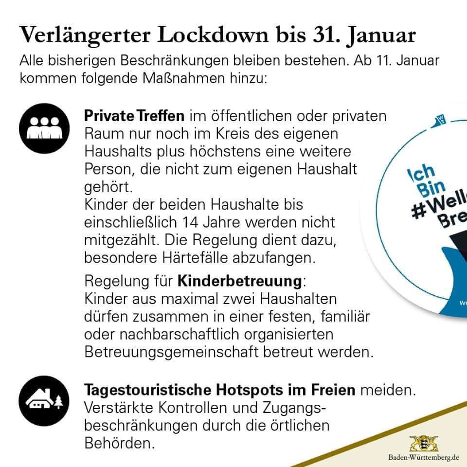 StadtBoeblingen's tweet photo. #bbmeldung: Verlängerung des Corona-Lockdowns bis aktuell 31. Januar 2021
ℹ️ Unter https://t.co/lOMl5ssfUO haben wir alle Details angepasst und ausführliche Übersichten veröffentlicht.
#stadtbb #stadtböblingen #böblingen #dagersheim #corona #covid19 #lockdown https://t.co/mRXpOQ0TZf