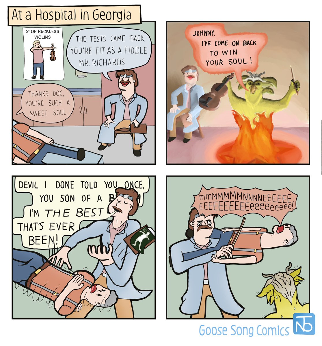 GooseSongComics's tweet photo. The Devil went down to Georgia to seek affordable healthcare #hedidnot #comics https://t.co/uIag6AKct5